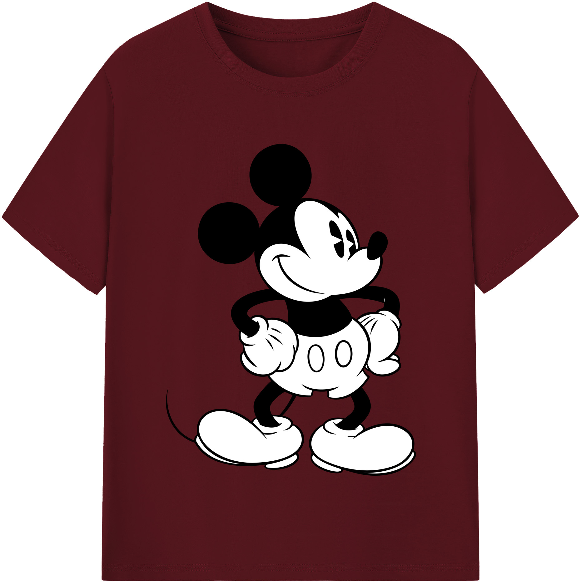 （画像用） ミッキーマウス Mickey Mouse 綿100％半袖Tシャツ（フロントプリント）